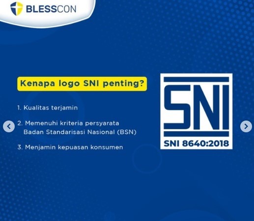 Bersertifikat SNI Blesscon
